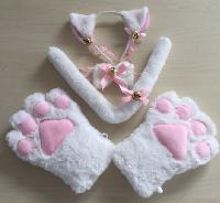 Cat Claw Gloves Cat Ears Headband Claw Set - CACO0767