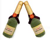 Dog Squeaky Toy Chewing Champagne Bottle Plush - DTPL0906
