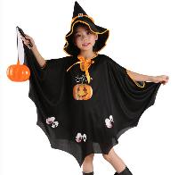 Halloween Kids Witch Cloak Hat Cape Suit - HACS0802